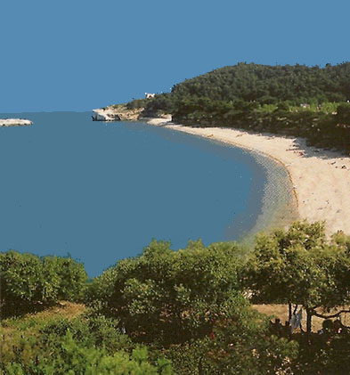 Spiaggia e mare di Baia Campi