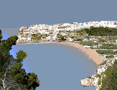 Spiaggia e mare marina di Peschici